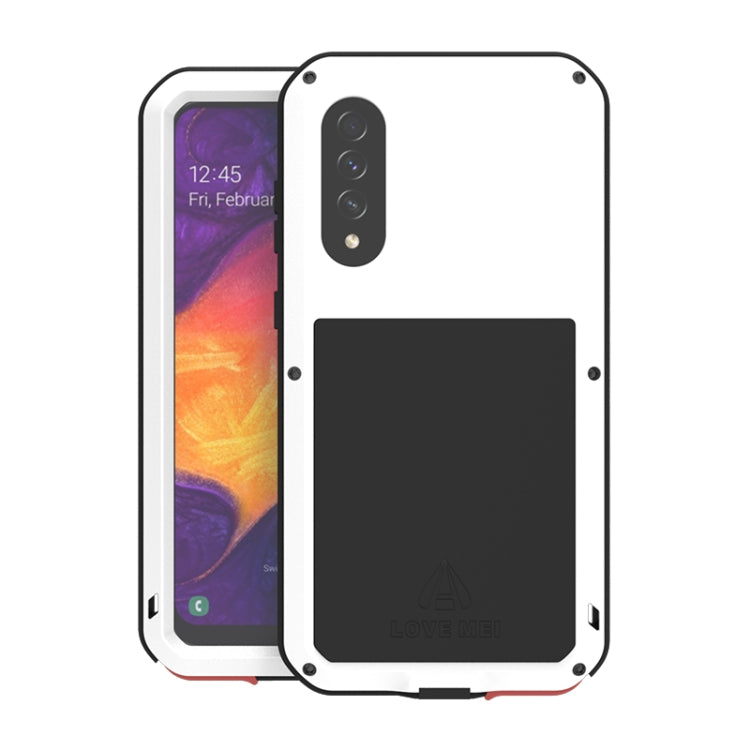 For Galaxy A50 LOVE MEI Metal Shockproof Waterproof Dustproof Protective Case(White) - free shipping - PMC TechLife - Order now!