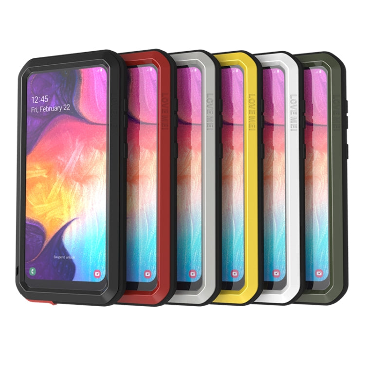 For Galaxy A50 LOVE MEI Metal Shockproof Waterproof Dustproof Protective Case(White) - free shipping - PMC TechLife - Order now!