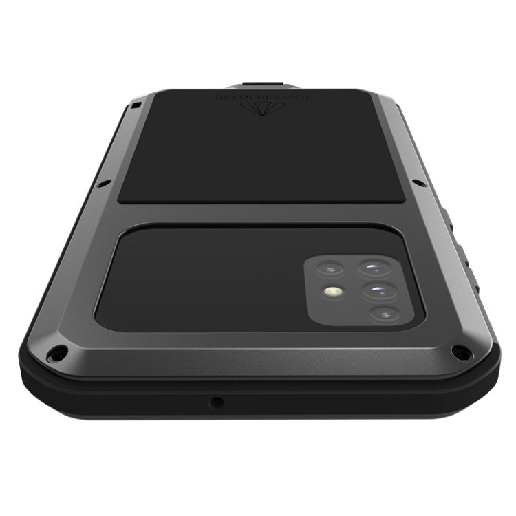 For Galaxy A51 LOVE MEI Metal Shockproof Waterproof Dustproof Protective Case(Black) - free shipping - PMC TechLife - Order now!