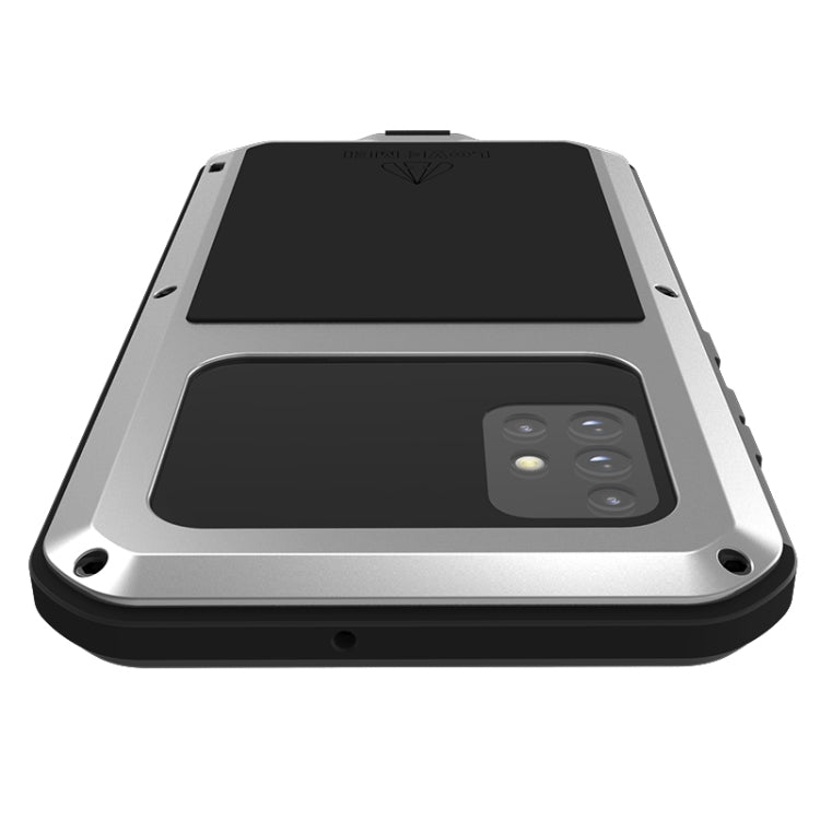For Galaxy A51 LOVE MEI Metal Shockproof Waterproof Dustproof Protective Case(Silver) - Galaxy Phone Cases by LOVE MEI | Online Shopping South Africa | PMC TechLife | Buy Now Pay Later Mobicred