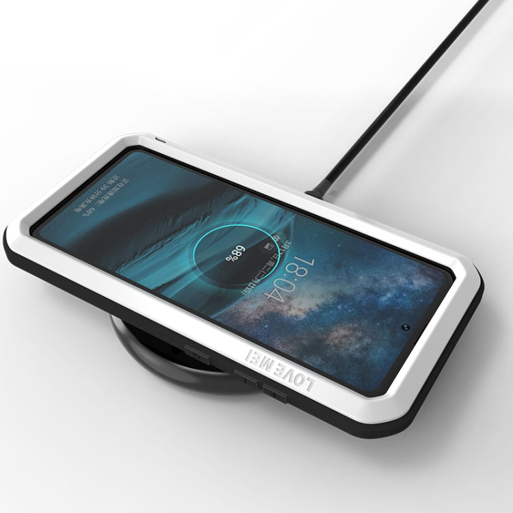 For Galaxy A51 LOVE MEI Metal Shockproof Waterproof Dustproof Protective Case(White) - free shipping - PMC TechLife - Order now!