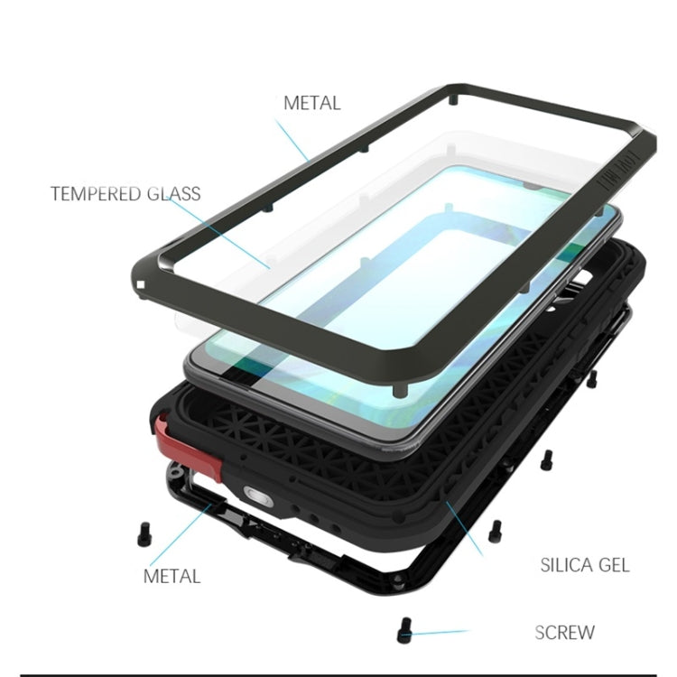 For Galaxy A70s LOVE MEI Metal Shockproof Waterproof Dustproof Protective Case(White) - free shipping - PMC TechLife - Order now!