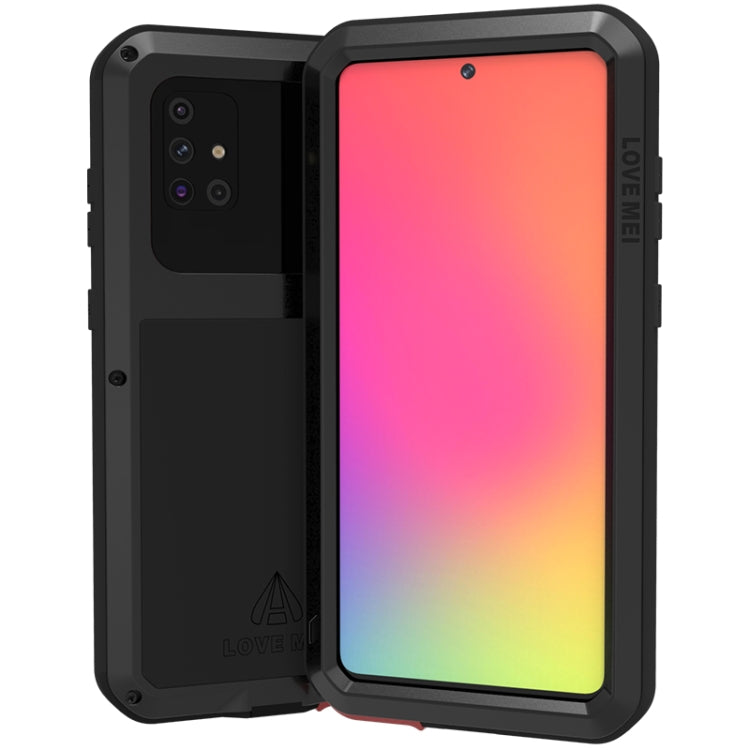 For Galaxy A71 LOVE MEI Metal Shockproof Waterproof Dustproof Protective Case(Black) - Galaxy Phone Cases by LOVE MEI | Online Shopping South Africa | PMC TechLife
