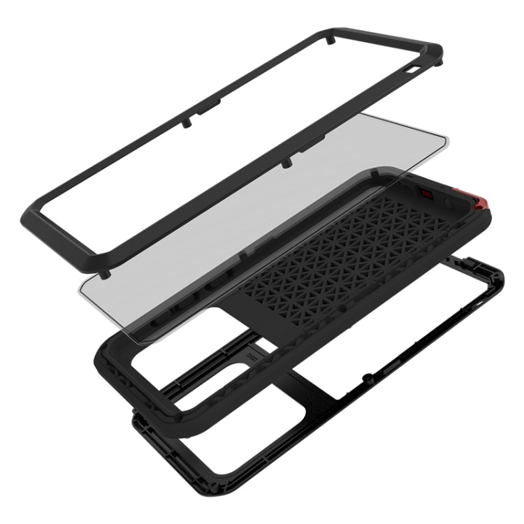 For Galaxy A71 LOVE MEI Metal Shockproof Waterproof Dustproof Protective Case(Black) - Galaxy Phone Cases by LOVE MEI | Online Shopping South Africa | PMC TechLife