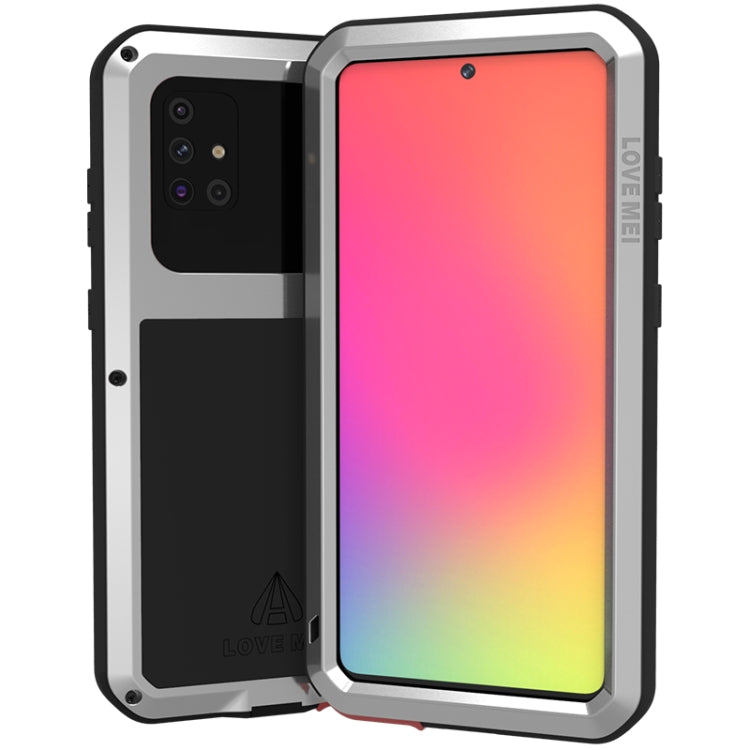 For Galaxy A71 LOVE MEI Metal Shockproof Waterproof Dustproof Protective Case(Silver) - free shipping - PMC TechLife - Order now!