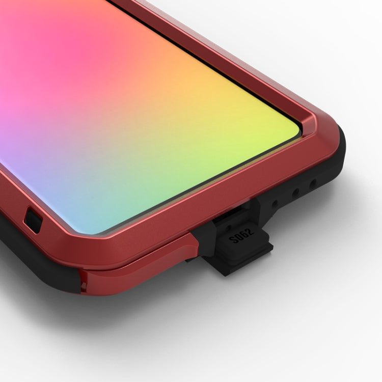 For Galaxy A71 LOVE MEI Metal Shockproof Waterproof Dustproof Protective Case(Red) - Galaxy Phone Cases by LOVE MEI | Online Shopping South Africa | PMC TechLife | Buy Now Pay Later Mobicred