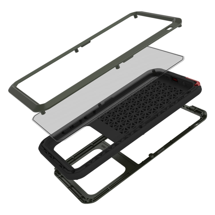 For Galaxy A71 LOVE MEI Metal Shockproof Waterproof Dustproof Protective Case(Army Green) - Galaxy Phone Cases by LOVE MEI | Online Shopping South Africa | PMC TechLife | Buy Now Pay Later Mobicred