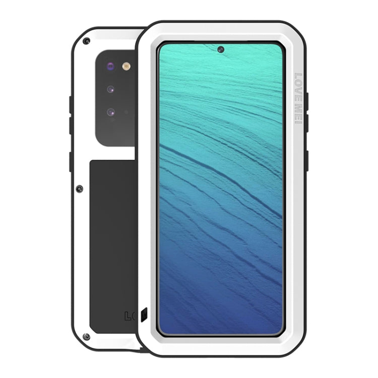 For Galaxy S20 LOVE MEI Metal Shockproof Waterproof Dustproof Protective Case(White) - Galaxy Phone Cases by LOVE MEI | Online Shopping South Africa | PMC TechLife
