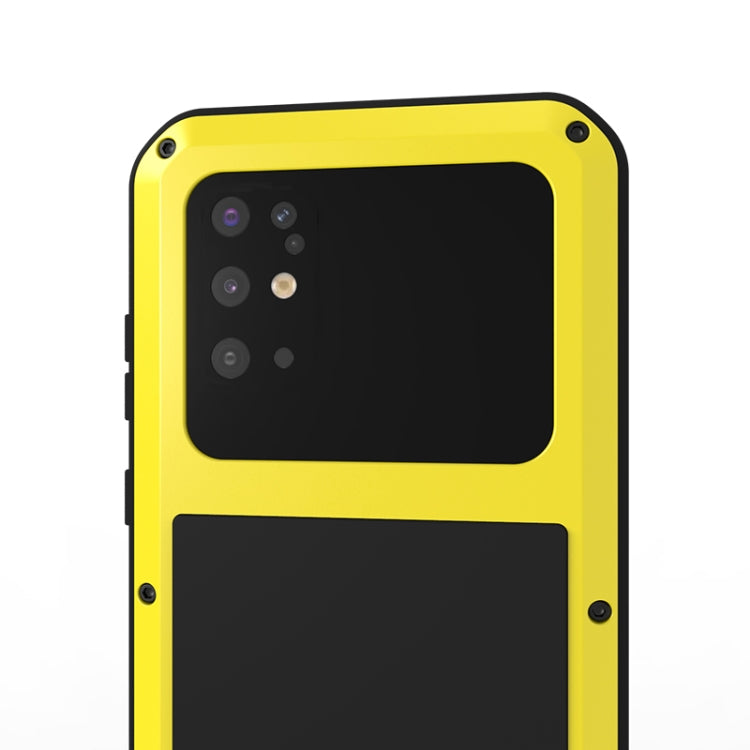 For Galaxy S20 Plus LOVE MEI Metal Shockproof Waterproof Dustproof Protective Case(Yellow) - free shipping - PMC TechLife - Order now!