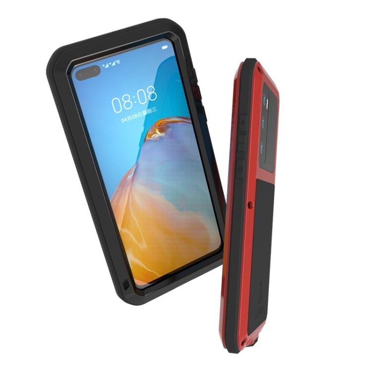 For Huawei P40 LOVE MEI Metal Shockproof Waterproof Dustproof Protective Case(Yellow) - Huawei Cases by LOVE MEI | Online Shopping South Africa | PMC TechLife | Buy Now Pay Later Mobicred