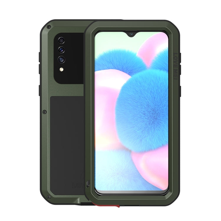 For Galaxy A30s LOVE MEI Metal Shockproof Waterproof Dustproof Protective Case(Army Green) - free shipping - PMC TechLife - Order now!