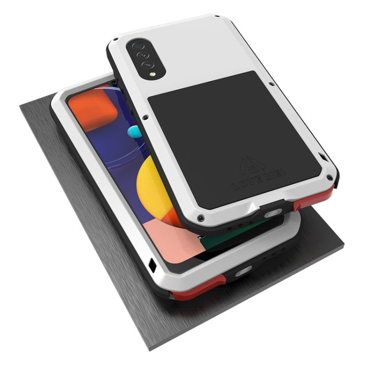 For Galaxy A50s LOVE MEI Metal Shockproof Waterproof Dustproof Protective Case(White) - Galaxy Phone Cases by LOVE MEI | Online Shopping South Africa | PMC TechLife | Buy Now Pay Later Mobicred