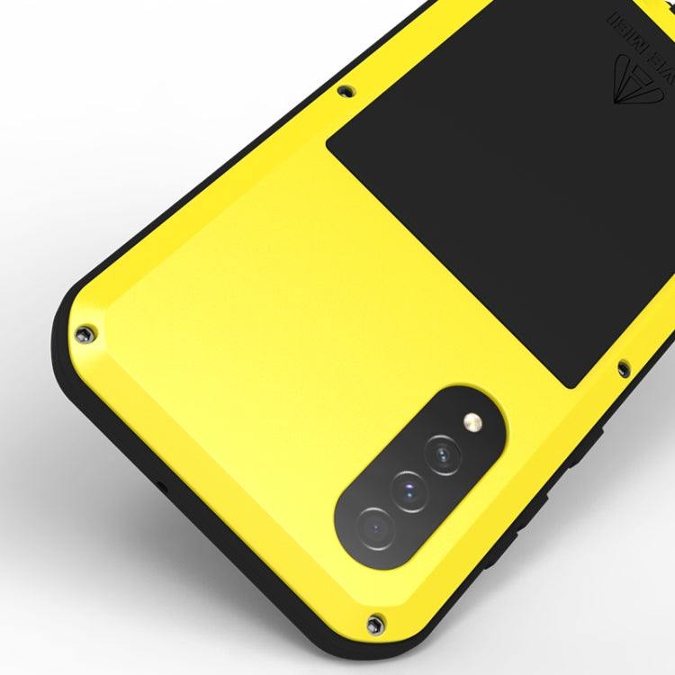 For Galaxy A50s LOVE MEI Metal Shockproof Waterproof Dustproof Protective Case(Yellow) - free shipping - PMC TechLife - Order now!