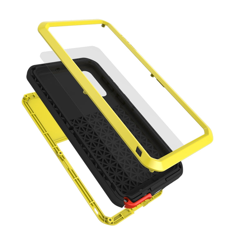 For Galaxy A50s LOVE MEI Metal Shockproof Waterproof Dustproof Protective Case(Yellow) - free shipping - PMC TechLife - Order now!