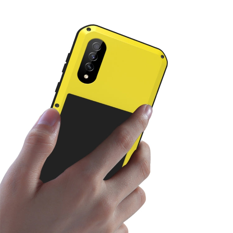 For Galaxy A50s LOVE MEI Metal Shockproof Waterproof Dustproof Protective Case(Yellow) - free shipping - PMC TechLife - Order now!