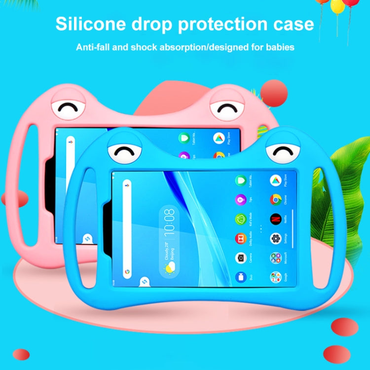 For TCL Tab 8 4G Cartoon Silicone Shockproof Protective Tablet Case with Stand & Handheld(Blue) - Others by PMC TechLife | Online Shopping South Africa | PMC TechLife | Buy Now Pay Later Mobicred