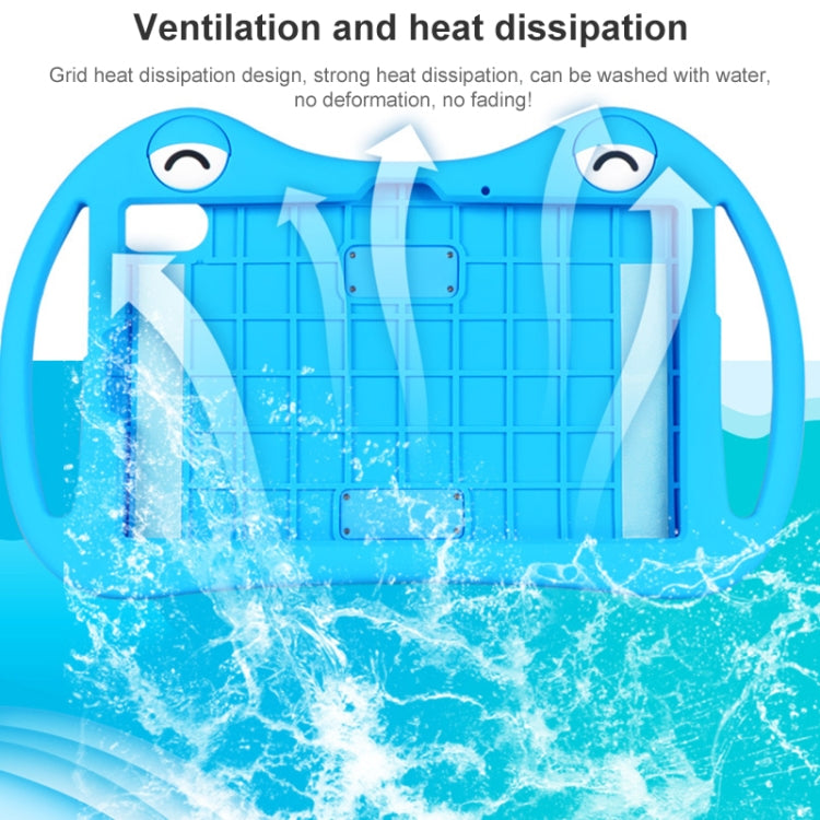 For TCL Tab 8 4G Cartoon Silicone Shockproof Protective Tablet Case with Stand & Handheld(Blue) - Others by PMC TechLife | Online Shopping South Africa | PMC TechLife | Buy Now Pay Later Mobicred