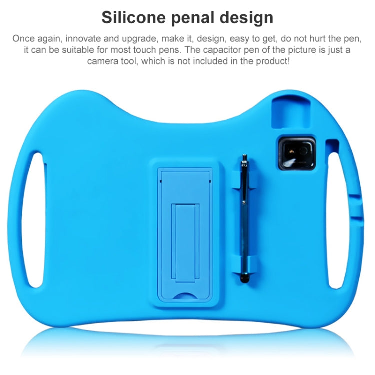 For TCL Tab 10 5G Cartoon Silicone Shockproof Protective Tablet Case with Stand & Pen Slot(Blue) - Others by PMC TechLife | Online Shopping South Africa | PMC TechLife | Buy Now Pay Later Mobicred