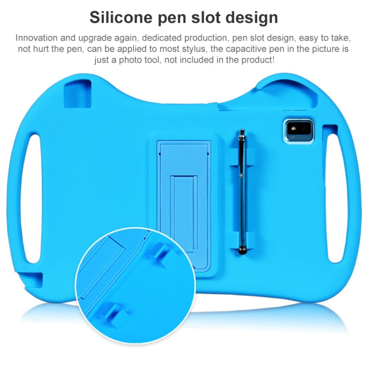 For TCL Tab 10s 2021 Cartoon Silicone Shockproof Protective Tablet Case with Stand(Blue) - Others by PMC TechLife | Online Shopping South Africa | PMC TechLife | Buy Now Pay Later Mobicred