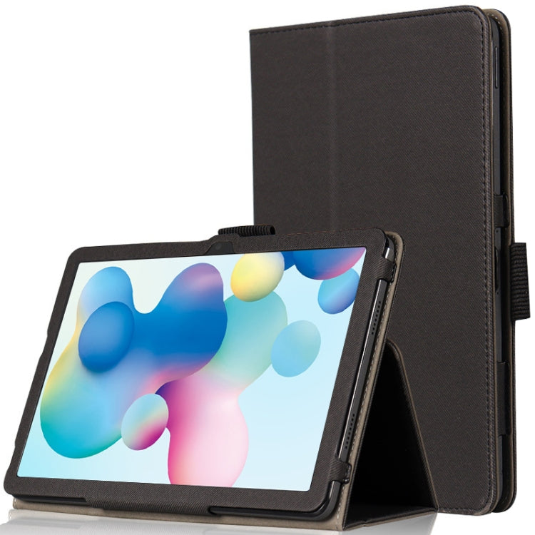 For TCL NxtPaper 10s Skin Texture Leather Tablet Case with Holder(Black) - Others by PMC TechLife | Online Shopping South Africa | PMC TechLife | Buy Now Pay Later Mobicred