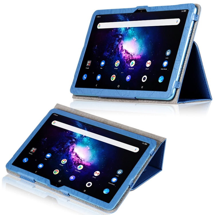 For TCL Tab Pro 5G Flower Embossed Leather Tablet Case with Holder(Blue) - Others by PMC TechLife | Online Shopping South Africa | PMC TechLife | Buy Now Pay Later Mobicred