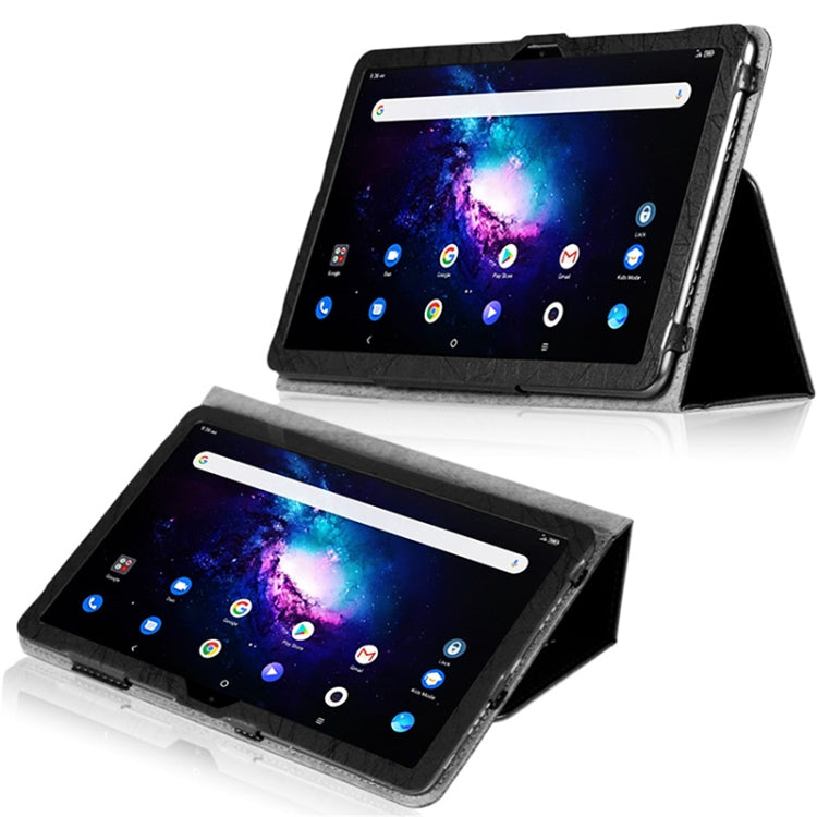 For TCL Tab Pro 5G Flower Embossed Leather Tablet Case with Holder(Black) - Others by PMC TechLife | Online Shopping South Africa | PMC TechLife | Buy Now Pay Later Mobicred