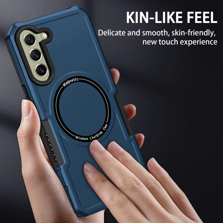 For Samsung Galaxy S21 FE 5G MagSafe Shockproof Armor Phone Case(Dark Blue) - Galaxy Phone Cases by PMC TechLife | Online Shopping South Africa | PMC TechLife