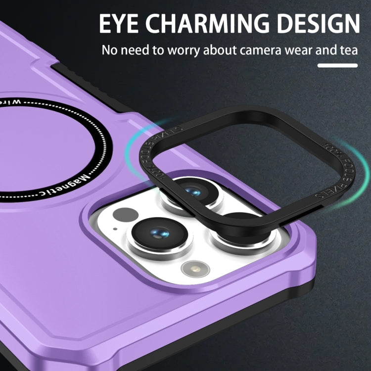For Samsung Galaxy S21 FE 5G MagSafe Shockproof Armor Phone Case(Purple) - Galaxy Phone Cases by PMC TechLife | Online Shopping South Africa | PMC TechLife