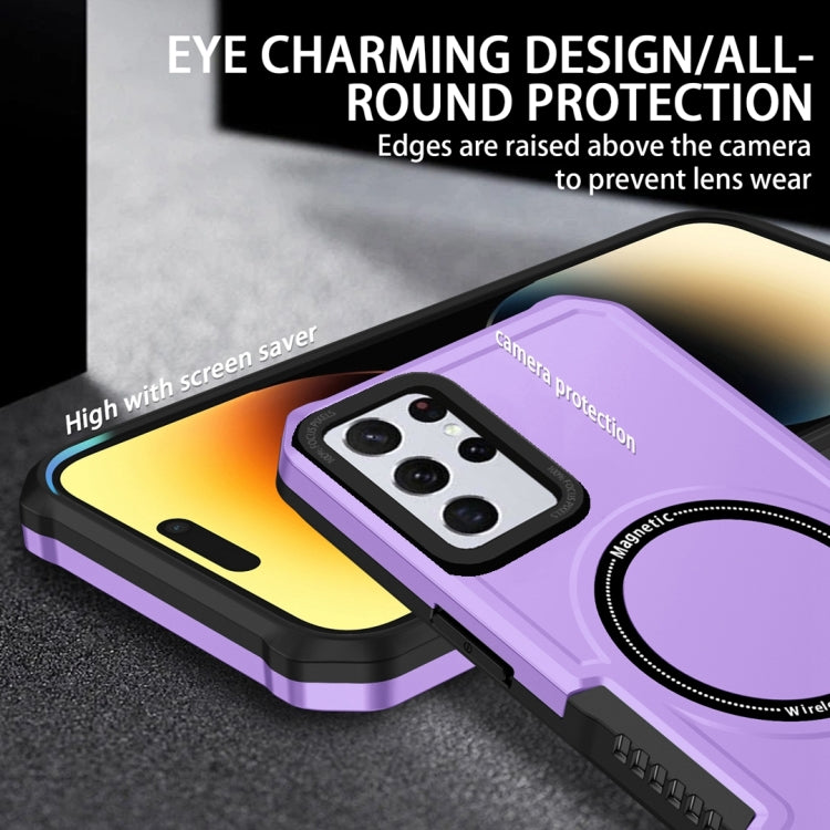 For Samsung Galaxy S23+ 5G MagSafe Shockproof Armor Phone Case(Purple) - Galaxy S23+ 5G Cases by PMC TechLife | Online Shopping South Africa | PMC TechLife