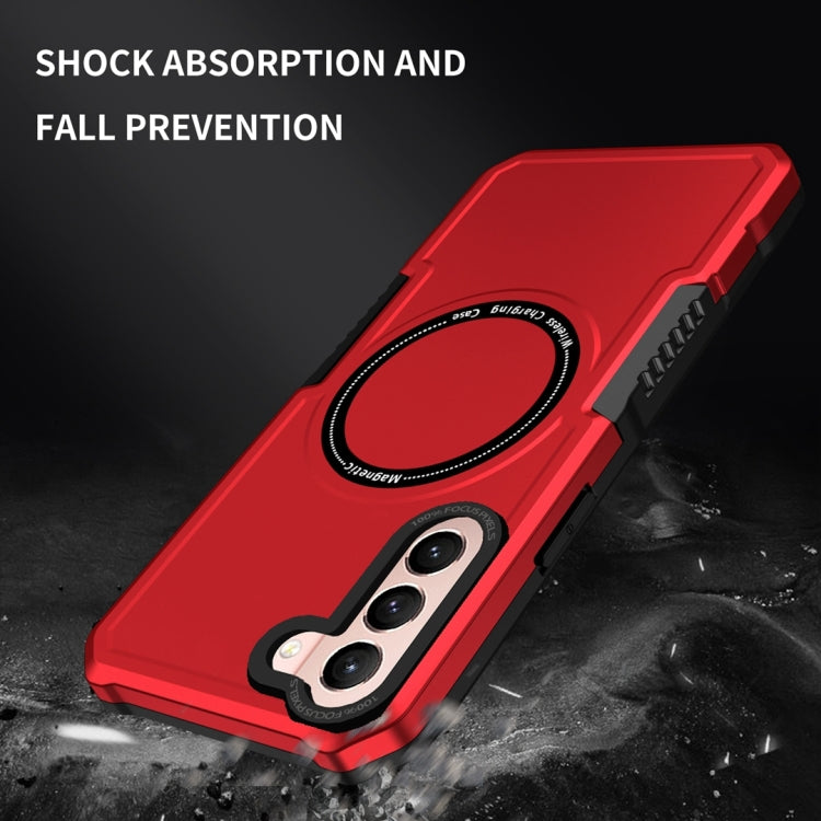 For Samsung Galaxy S21 5G MagSafe Shockproof Armor Phone Case(Red) - Galaxy S21 5G Cases by PMC TechLife | Online Shopping South Africa | PMC TechLife