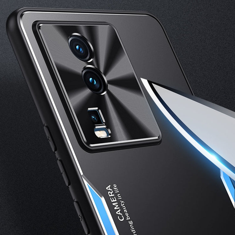 For vivo iQOO Neo7 Blade Series TPU + Alloy Protective Phone Case(Black + Silver) - vivo Cases by PMC TechLife | Online Shopping South Africa | PMC TechLife