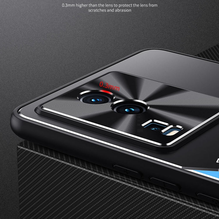 For vivo iQOO Neo7 Blade Series TPU + Alloy Protective Phone Case(Black + Silver) - vivo Cases by PMC TechLife | Online Shopping South Africa | PMC TechLife