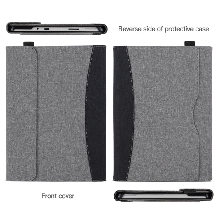 For Microsoft Surface Pro 7 / 6 / 5 / 4 Cloth Texture Stitching Leather Tablet Case(Grey Blue) - Others by PMC TechLife | Online Shopping South Africa | PMC TechLife | Buy Now Pay Later Mobicred