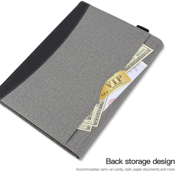 For Microsoft Surface Pro 7 / 6 / 5 / 4 Cloth Texture Stitching Leather Tablet Case(Black Grey) - Others by PMC TechLife | Online Shopping South Africa | PMC TechLife | Buy Now Pay Later Mobicred