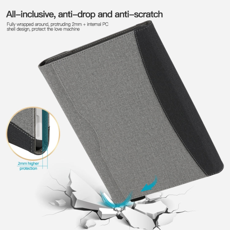 For Microsoft Surface Go 3 / 2 / 1 Cloth Texture Stitching Leather Tablet Case(Black Grey) - Others by PMC TechLife | Online Shopping South Africa | PMC TechLife | Buy Now Pay Later Mobicred