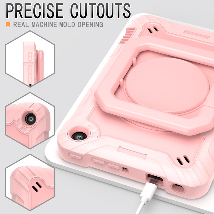 For Amazon Kindle Fire 7 2022 Silicone + PC Bracelet Holder Tablet Case(Rose Gold) - Amazon by PMC TechLife | Online Shopping South Africa | PMC TechLife | Buy Now Pay Later Mobicred