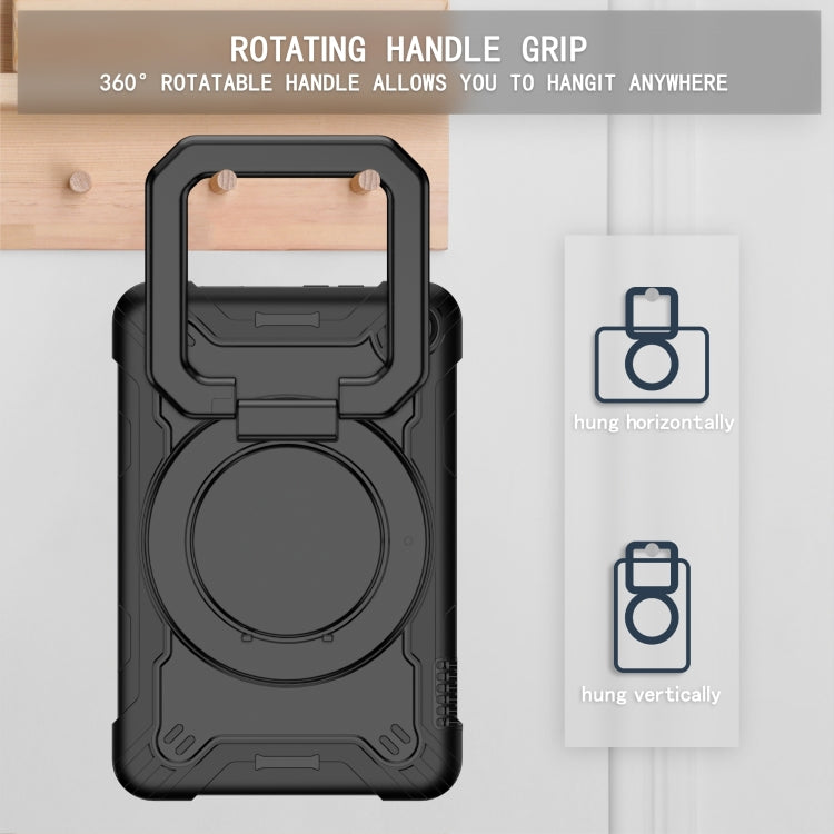 For Amazon Kindle Fire 7 2022 Silicone + PC Bracelet Holder Tablet Case(Black) - Amazon by PMC TechLife | Online Shopping South Africa | PMC TechLife | Buy Now Pay Later Mobicred