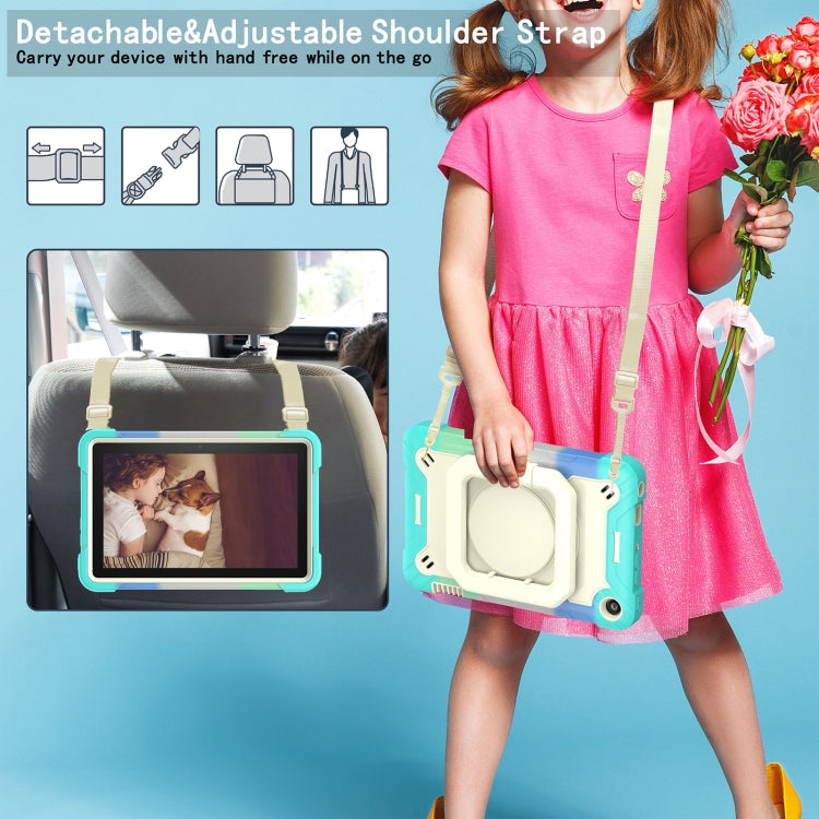 For Amazon Kindle Fire 7 2022 Silicone + PC Bracelet Holder Tablet Case(Bright Green) - Amazon by PMC TechLife | Online Shopping South Africa | PMC TechLife | Buy Now Pay Later Mobicred