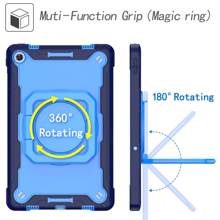 For Lenovo Tab M10 Plus 10.6 3rd Gen 2022 Silicone + PC Bracelet Holder Tablet Case(Navy Blue + Blue) - Lenovo by PMC TechLife | Online Shopping South Africa | PMC TechLife | Buy Now Pay Later Mobicred