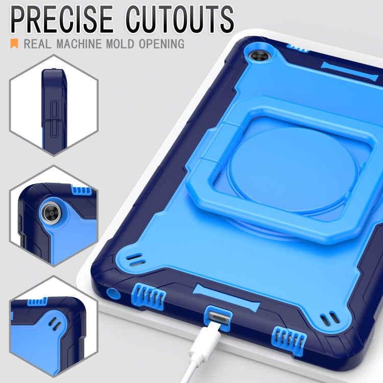 For Lenovo Tab M10 Plus 10.6 3rd Gen 2022 Silicone + PC Bracelet Holder Tablet Case(Navy Blue + Blue) - Lenovo by PMC TechLife | Online Shopping South Africa | PMC TechLife | Buy Now Pay Later Mobicred