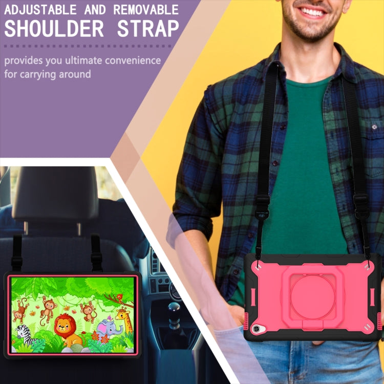 For Lenovo Tab M10 HD 2nd Gen Silicone + PC Bracelet Holder Tablet Case(Black + Rose Red) - Lenovo by PMC TechLife | Online Shopping South Africa | PMC TechLife | Buy Now Pay Later Mobicred