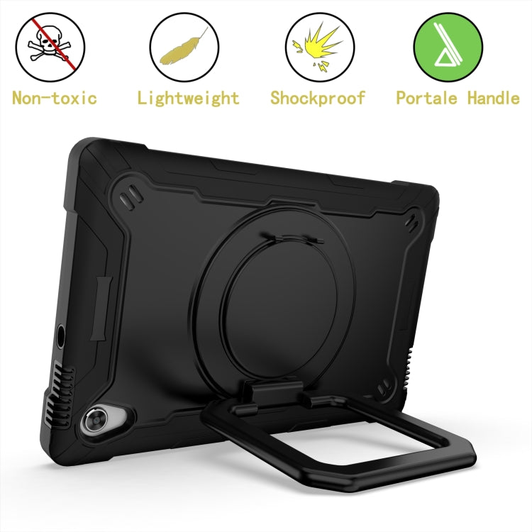 For Lenovo Tab M10 HD 2nd Gen Silicone + PC Bracelet Holder Tablet Case(Black) - Lenovo by PMC TechLife | Online Shopping South Africa | PMC TechLife | Buy Now Pay Later Mobicred
