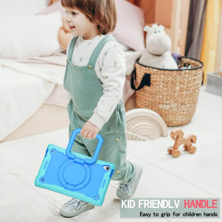 For Lenovo Tab M10 HD 2nd Gen Silicone + PC Bracelet Holder Tablet Case(Mint Green + Blue) - Lenovo by PMC TechLife | Online Shopping South Africa | PMC TechLife | Buy Now Pay Later Mobicred