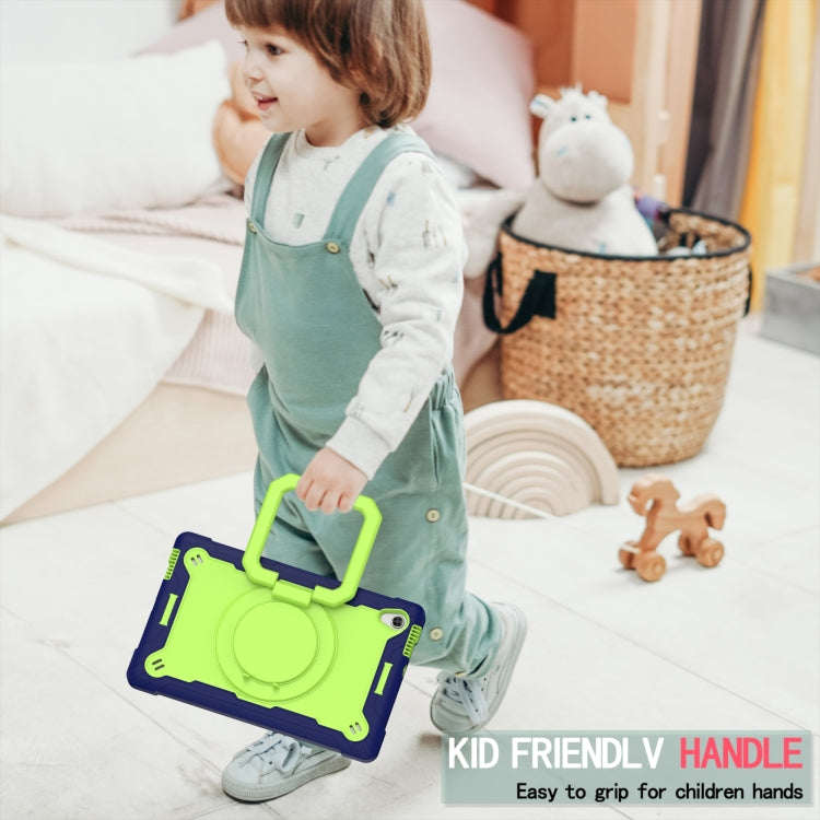 For Lenovo Tab M10 HD 2nd Gen Silicone + PC Bracelet Holder Tablet Case(Navy Blue + Yellow Green) - Lenovo by PMC TechLife | Online Shopping South Africa | PMC TechLife | Buy Now Pay Later Mobicred