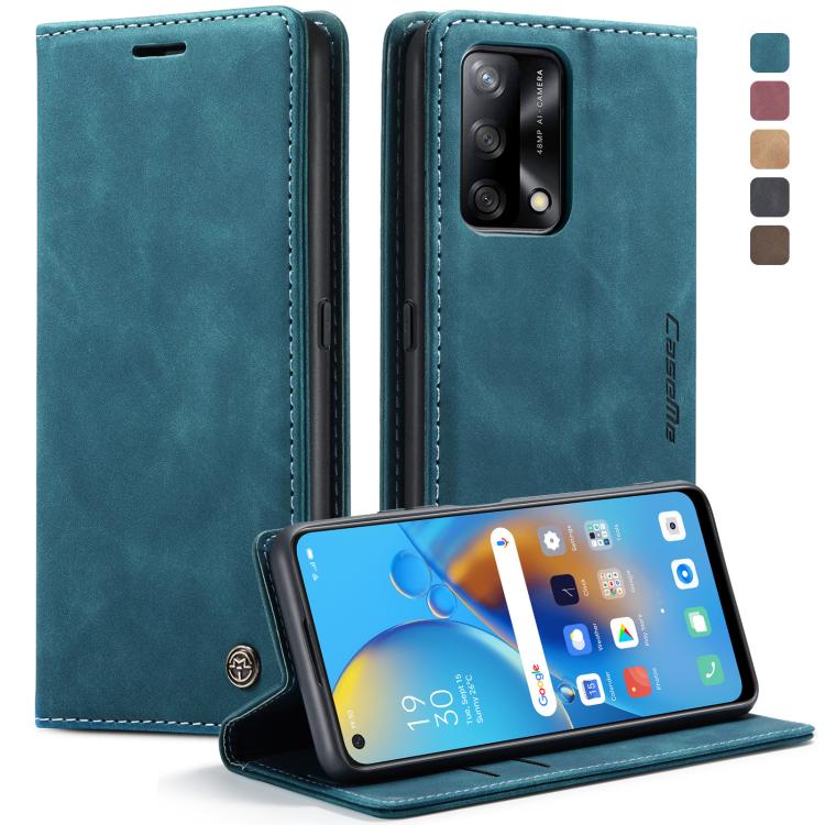 CaseMe 013 Multifunctional Horizontal Flip Leather Phone Case For OPPO F19/F19S/A74 4G/A95 4G/Reno6 Lite 4G Global(Blue) - free shipping - PMC Jewellery - Order now!