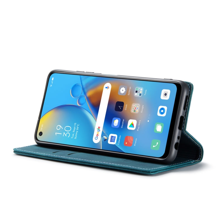 CaseMe 013 Multifunctional Horizontal Flip Leather Phone Case For OPPO F19/F19S/A74 4G/A95 4G/Reno6 Lite 4G Global(Blue) - free shipping - PMC Jewellery - Order now!