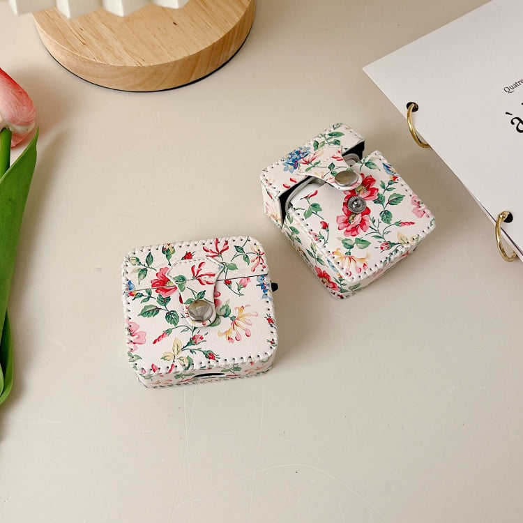 For AirPods 3 White Floral PU Leather Wireless Earphone Case - free shipping - PMC Jewellery - Order now!