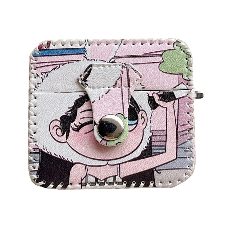 For AirPods 3 Wearing Hat Girl Pattern PU Leather Wireless Earphone Case - For AirPods 3 by PMC Jewellery | Online Shopping South Africa | PMC Jewellery | Buy Now Pay Later Mobicred