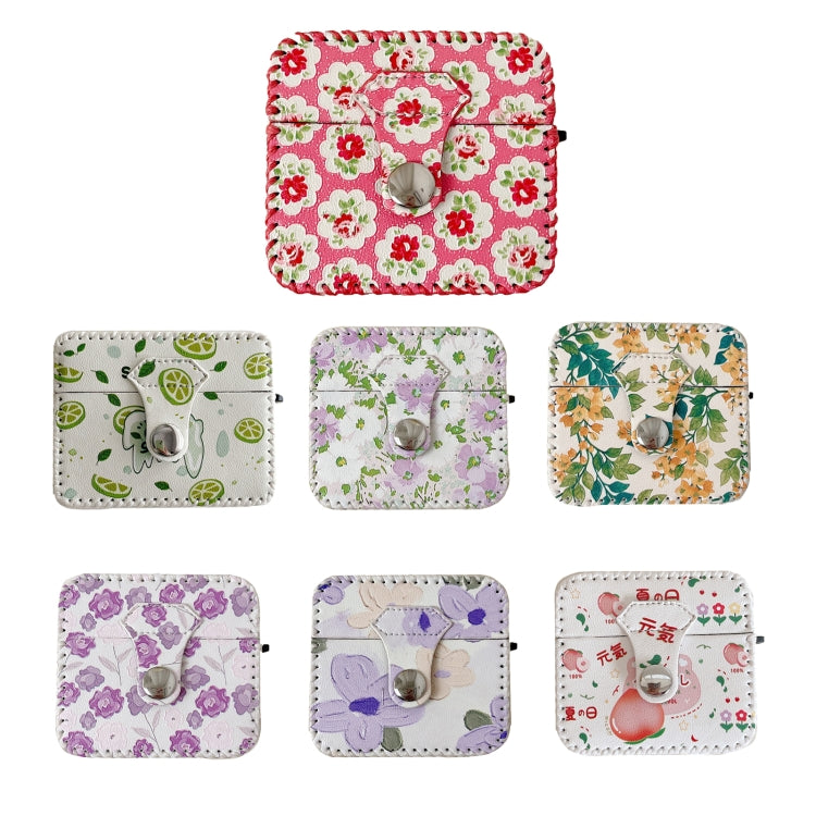 For AirPods 3 PU Leather Wireless Earphone Case(Oil Painting Flowers) - For AirPods 3 by PMC Jewellery | Online Shopping South Africa | PMC Jewellery | Buy Now Pay Later Mobicred