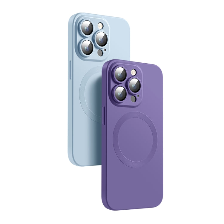 For iPhone 14 Pro CD Texture MagSafe Liquid Silicone Phone Case(Orange) - iPhone 14 Pro Cases by PMC TechLife | Online Shopping South Africa | PMC TechLife